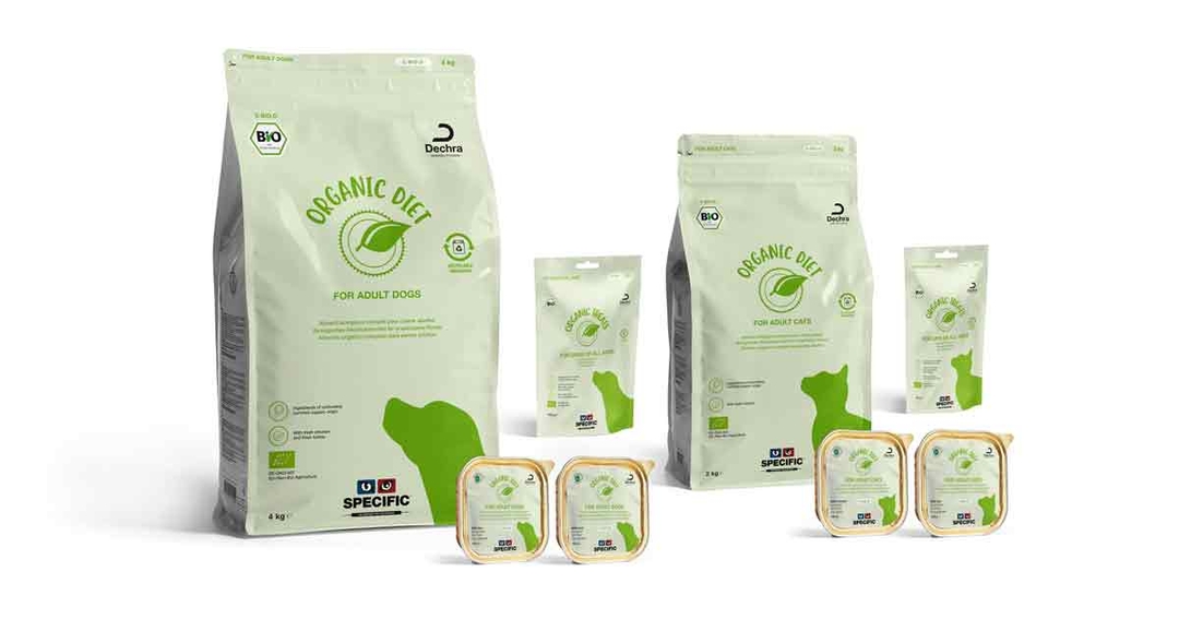 Dechra unveils first range of organic diets in recyclable packs