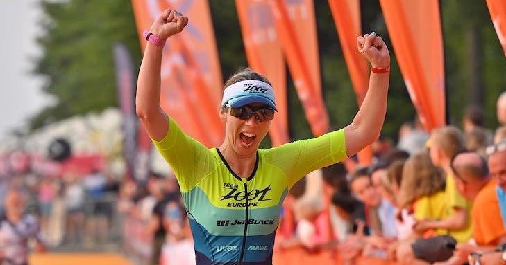 Felicity completes gruelling triathlon to raise more than £500 for charity