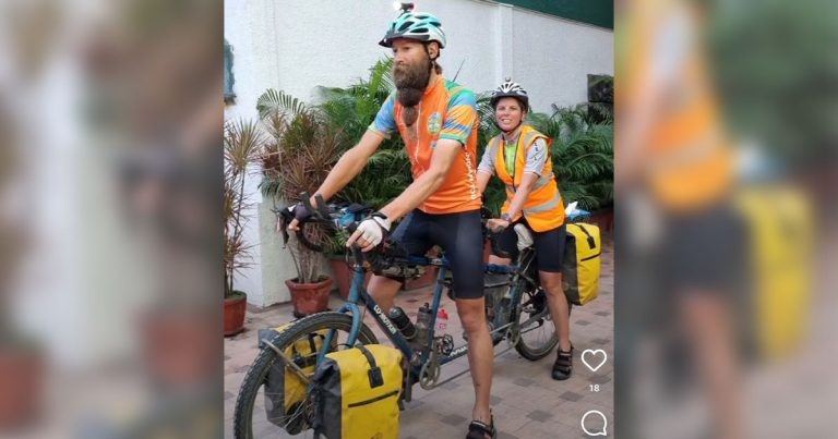 Vet home for Christmas after record-breaking round-the-world tandem challenge