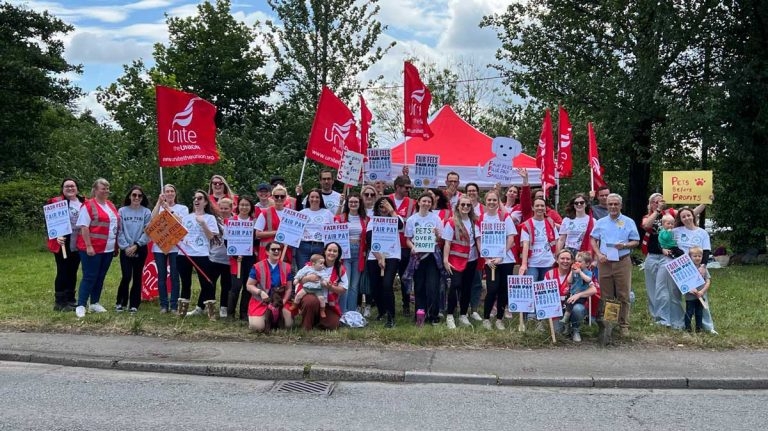 Historic strike action begins at Valley Vets
