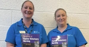 Two RVNs celebrate equine nursing textbook