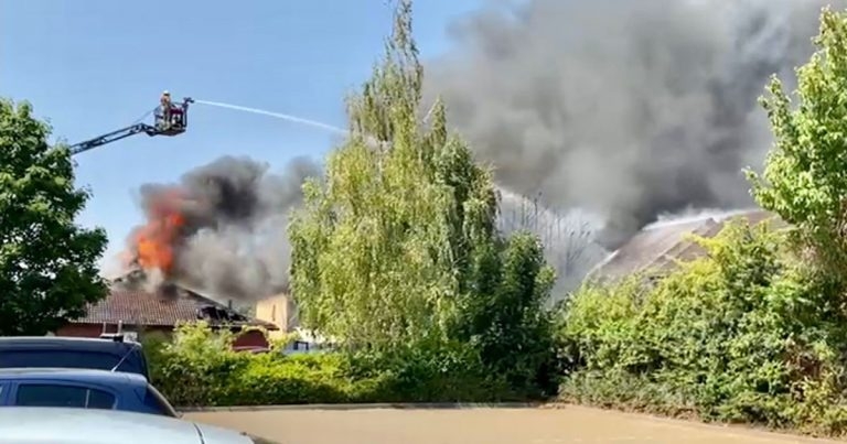 Staff praise firefighters after blaze threatens to engulf veterinary practice