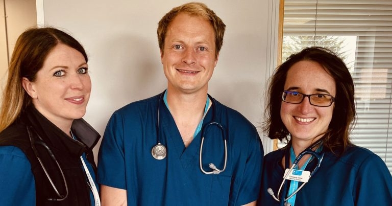 Three new specialists at Runcorn hospital toast exam success