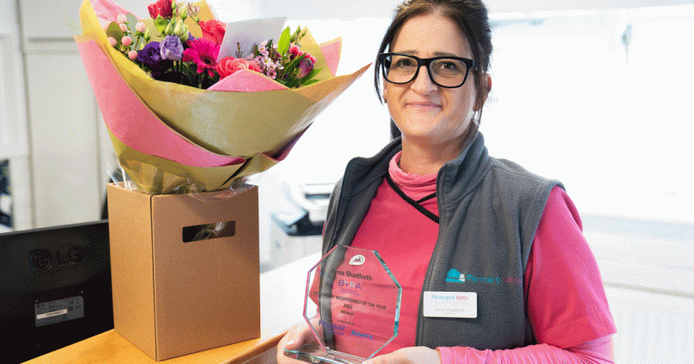 Kent receptionist celebrates winning coveted national award