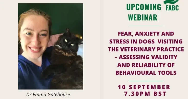 Dog stress in vet practice webinar