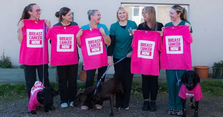 Parkside Vets takes on 13-mile walk for breast cancer charity